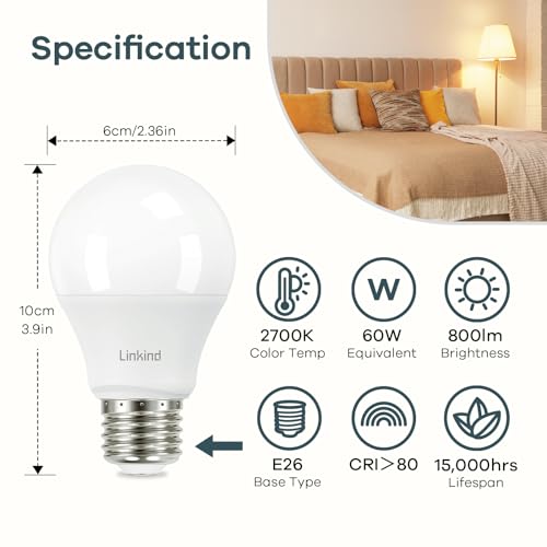 A19 LED Light Bulbs (12 Count)