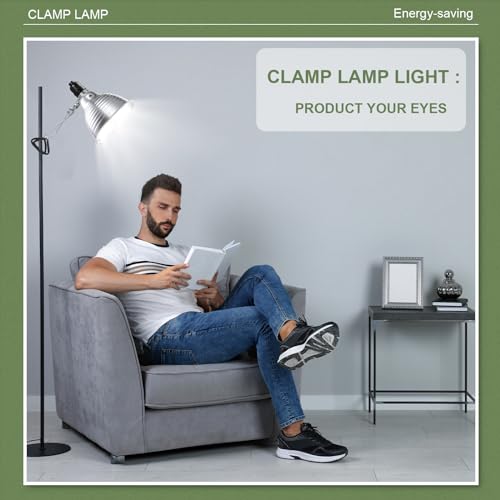 20 Pcs Adjustable Clamp Lamp Light with Aluminum Reflector Up to 150 Watt