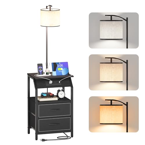 End Table with Floor Lamp