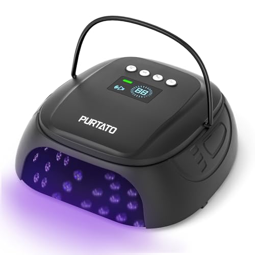 126W Cordless Rechargeable UV LED Nail Lamp with Large Space