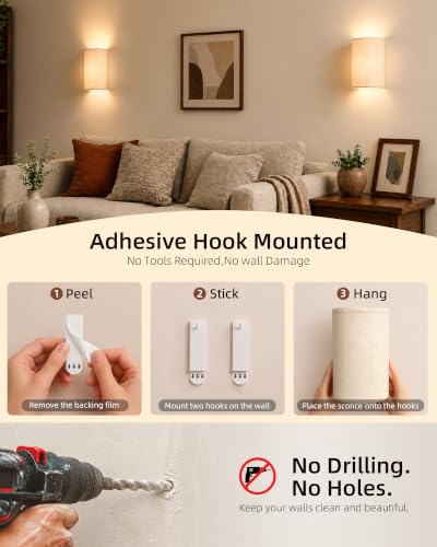 Battery Operated Wall Sconce Set of Two with Remote (2 Count)