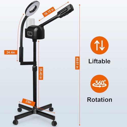 Professional Facial Steamer with 5X Magnifying Lamp