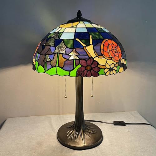 L13007 Land Snail Tiffany Style Stained Glass Table Lamp