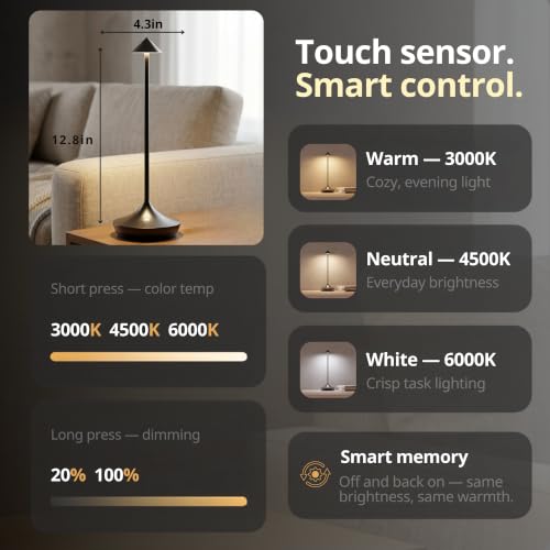 Cordless Rechargeable Table Lamp