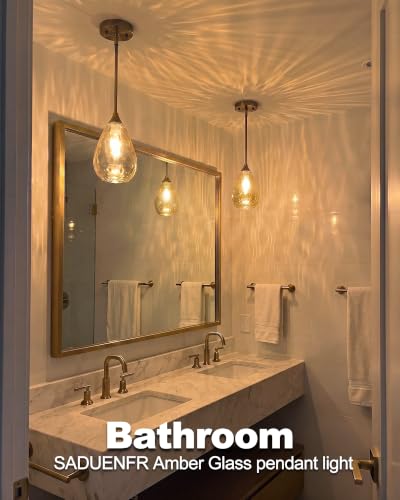 Brushed Gold Pendant Lights Kitchen Island 2 Pack (2 Count)