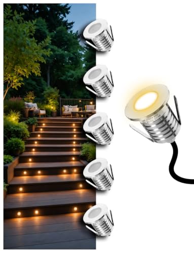 3W Recessed Low Voltage Deck Light 6 Pack 2Inch (6 Count)
