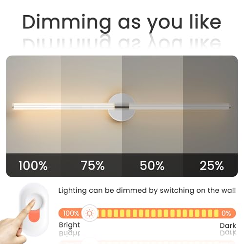 Bathroom Vanity Lights 39" Long LED Vanity Light Bar Chrome
