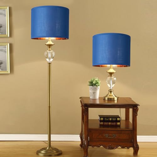 Black Lamp Shades Drum Set Of 2 Medium Gold 12 (2 Count)