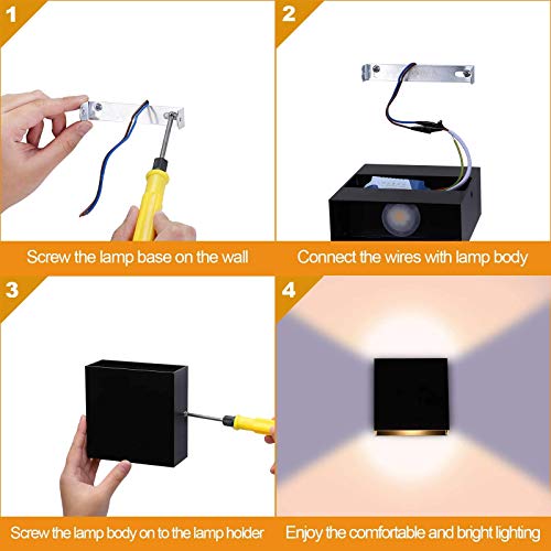 Small LED Wall Sconce Dimmable Up