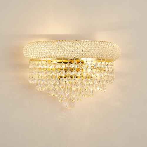 2 Lights Crystal Icicle Prisms Drops Wall Sconce Light for Living Room Dining Room Bathroom Vanity Mirrors Hallway Bedroom Closet Stairway