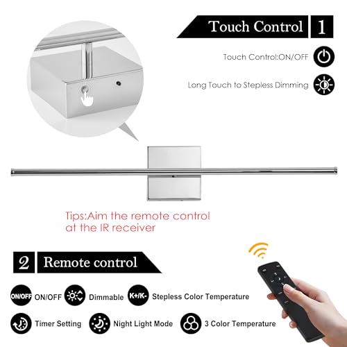 Rechargeable Wall Sconces Battery Operated Set of 2 (2 Count)