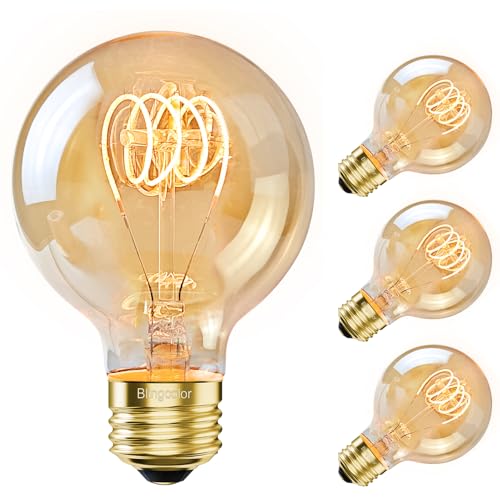 Dimmable Globe Vintage Edison LED Light Bulbs 60W Equivalent (4 Count)