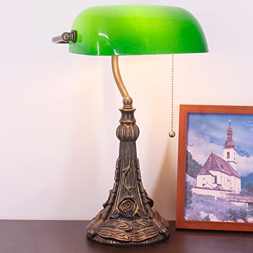 Tiffany Banker Lamp Small Stained Glass Table Lamp Tiffany Style