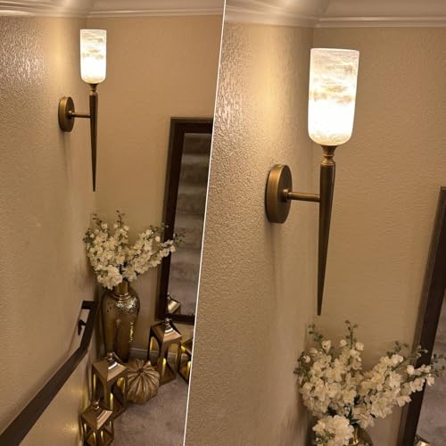 Alabaster Wall Sconces Set of Two (2 Count)
