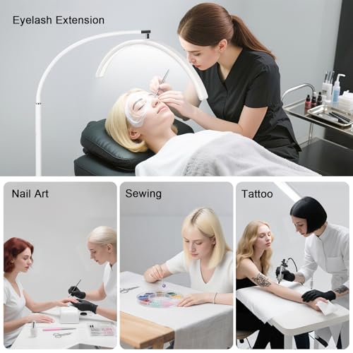 Half Moon Lash Light with Tool Tray for Eyelash Extensions & Estheticians