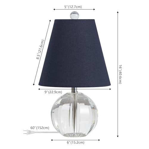 Goddard 16" Crystal Ball Orb Metal LED Table Lamp