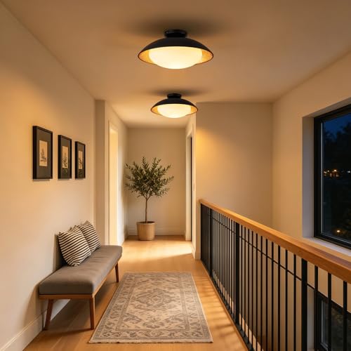 Milk Glass Flush Mount Ceiling Light