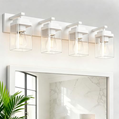 White Bathroom Light Fixtures