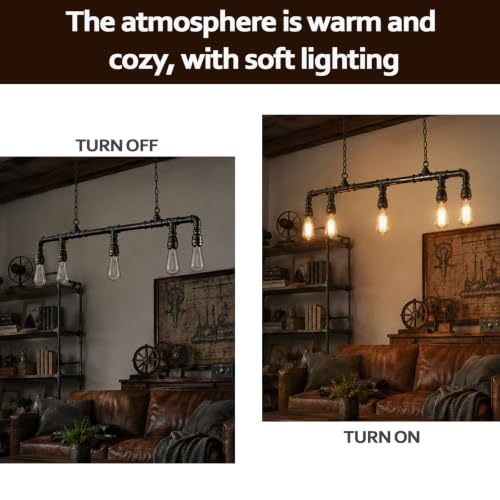 Rustic Industrial Tube Pipe Chandeliers