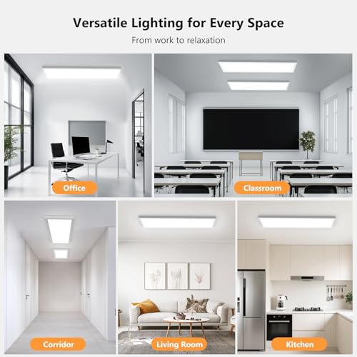 6Pack 1x4 LED Flat Panel Light Surface Mount Ceiling Fixture White (6 Count)