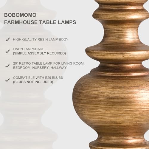 20" Antique Gold Table Lamps Set of 2 (2 Count)