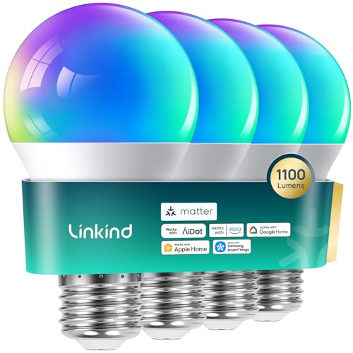 Matter Smart Light Bulb (4 Count)