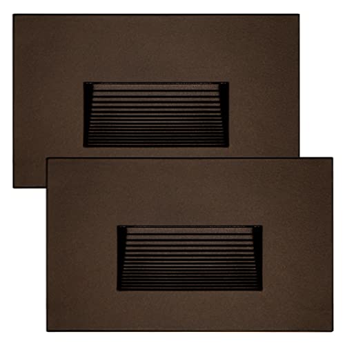 Horizontal LED Step Light Oil Rubbed Bronze (2 Count)