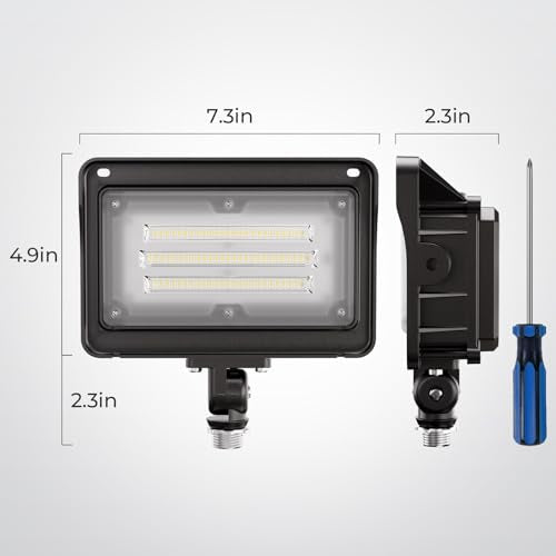 50W 7000LM LED Flood Lights Outdoor (2 Count)