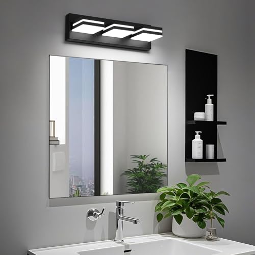 Modern LED Small Black Acrylic Bathroom Lights Fixtures 3