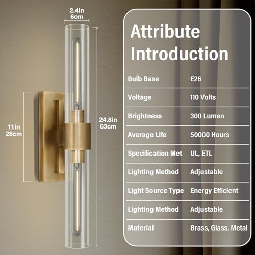 Gold Wall Sconces Set of Two (2 Count)