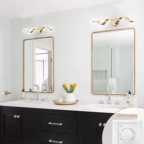 Dimmable Gold Bathroom Light Fixtures