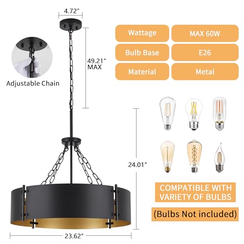 23.6'' Drum Chandelier 6