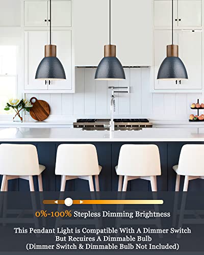 Hammered Pendant Lights for Kitchen Island