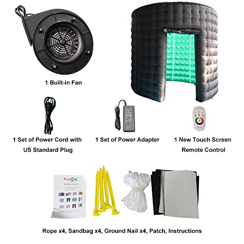 Inflatable Background Wall Suitable for 360 Photo Booth Machine with Silver Reflective Background 158inch Customize Logo Suitable for 360 Photo Booth Machines
