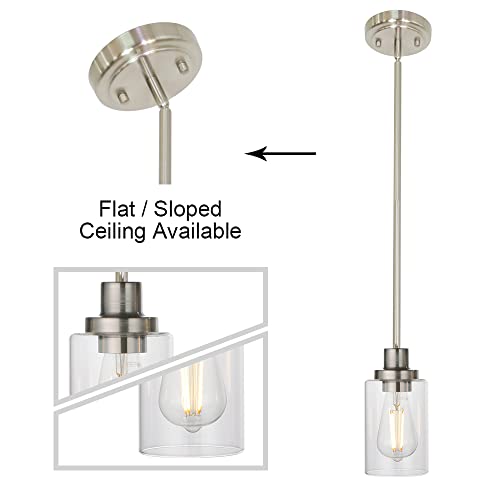 Mini Pendant Lights Brushed Nickel 1