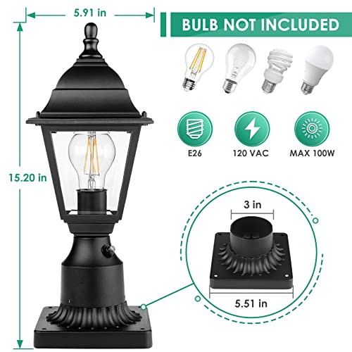 Dusk to Dawn Outdoor Post Lights (2 Count)