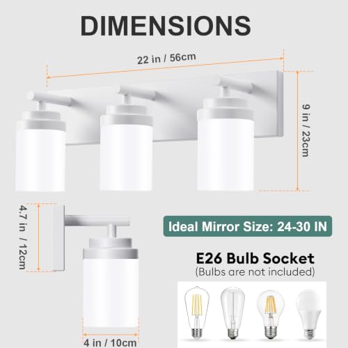 Bathroom Light Fixture White