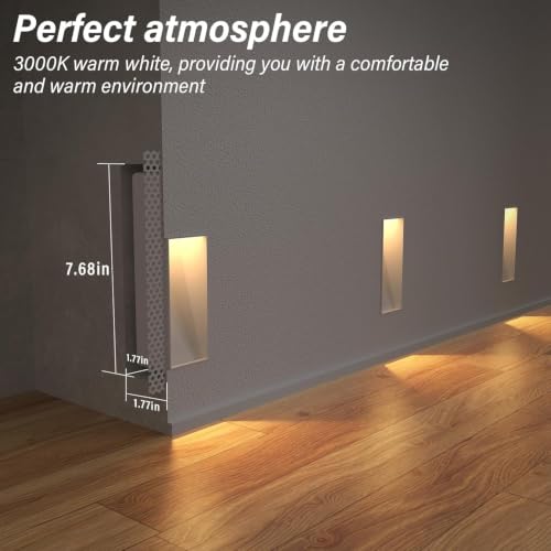 4 Pack Trimless Recessed Step Lights 2W 3000K Stair Light (4 Count)