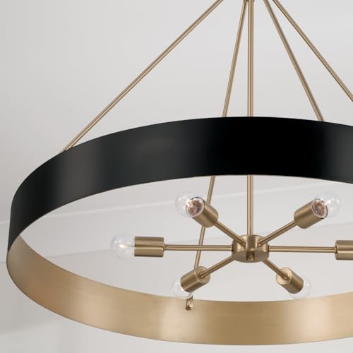 Capital Lighting 453061RK Weller Modern Metal Cylindrical Chandelier
