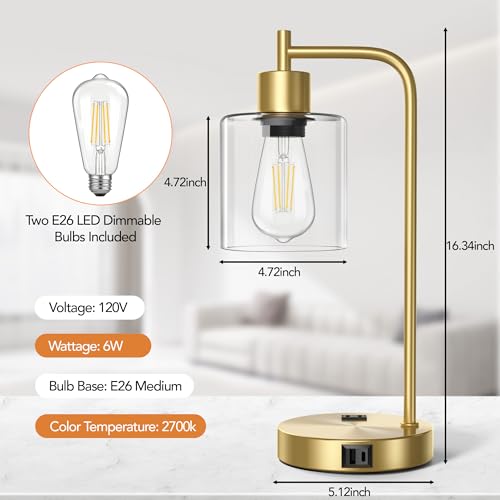 Set of 2 Industrial Table Lamps (2 Count)