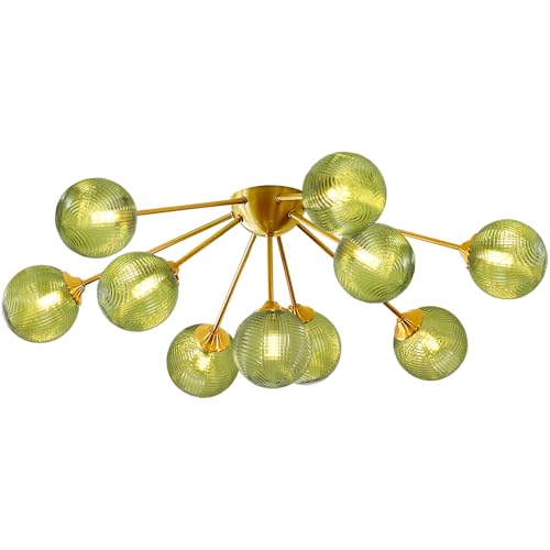 10 Light Gold Sputnik Chandelier
