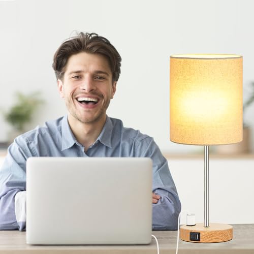 Set of 2 Touch Wood Table Lamps (2 Count)