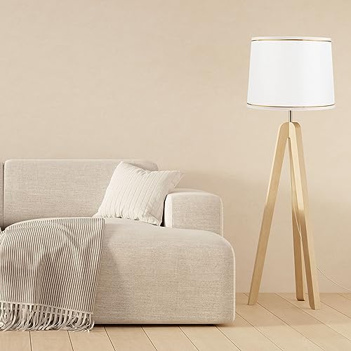 Lamp shades for Table Lamps 11.4" Top x 12.6" Bottom x 9.8" High Drum Lamp shades for Floor Lamps Medium Linen Lampshade Easy Assembly for Lamp Replacement