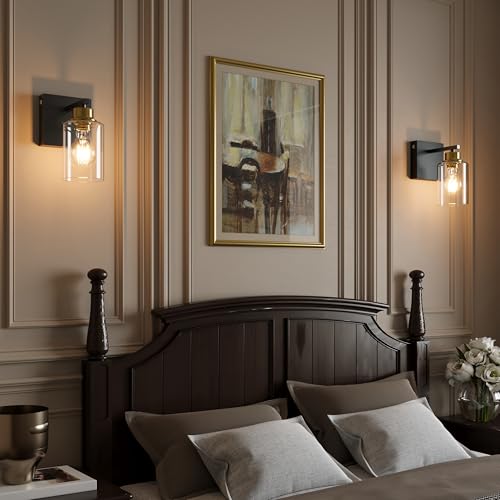 Wireless Battery Operated Wall Sconce Set of Two with Remote Control