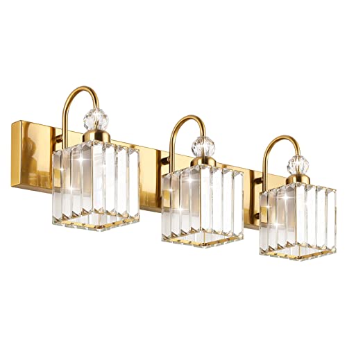 Modern Gold Crystal Vanity Lights for Bathroom 3
