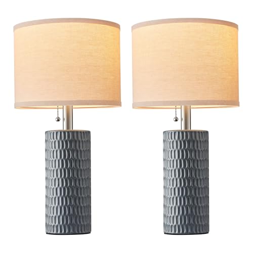 20.5" Modern Ceramic Table Lamps for Bedroom Set of 2 (2 Count)