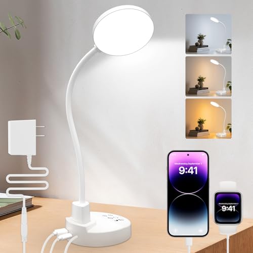 15W LED Desk Lamp with USB Charging Ports