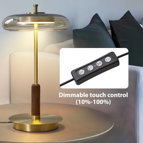 Brass Base Mushroom Table Lamp