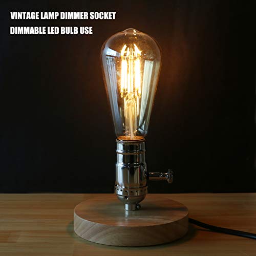 Antique Full Range Dimmer Socket Incandescent Lamp Holder Vintage Edison Pendant Light Socket E26 150 Watt 120 Volt