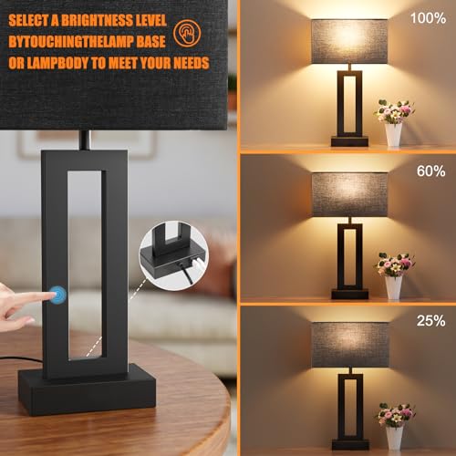 Nightstand Table Lamps for Bedrooms Set of 2 (2 Count)